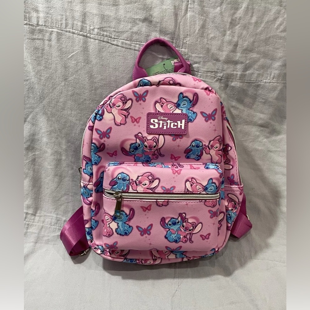 NEW Walt Disney - Lilo & Stitch - Pink Mini Backpack w/ Stitch & Angel
